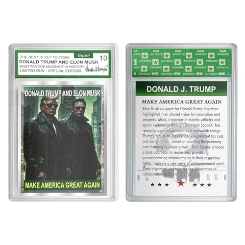 1 x 2024 Donald Trump und Elon Musk Paper Rating Card US President Make America Great Again Sammelkartensammlung Geschenk 1 x 2024 Donald Trump und Elon Musk Paper Rating Card US President Make America Great Again Sammelkartensammlung Geschenk von Mercollection