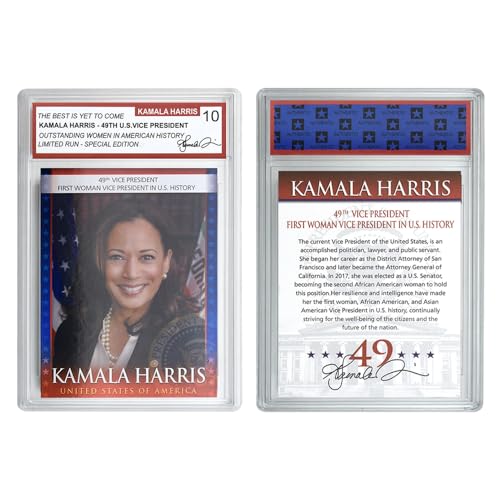 1 x 2024 US-Präsident Kamala Devi Harris Bewertungskarte für Fans und Fans, Gedenksammlung, Geschenke 1 x 2024 US-Präsident Kamala Devi Harris Bewertungskarte für Fans und Fans, Gedenksammlung, Geschenke von Mercollection