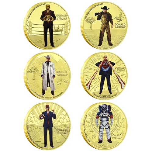 6 Stück/Set 2024 US Präsident Donald Trump Challenges Coin Maker America Great Again Metall Gedenkmedaille Sammlung Fan Geschenke 6 Stück/Set 2024 US Präsident Donald Trump Challenges Coin Maker America Great Again Metall Gedenkmedaille Sammlung Fan Geschenke von Mercollection
