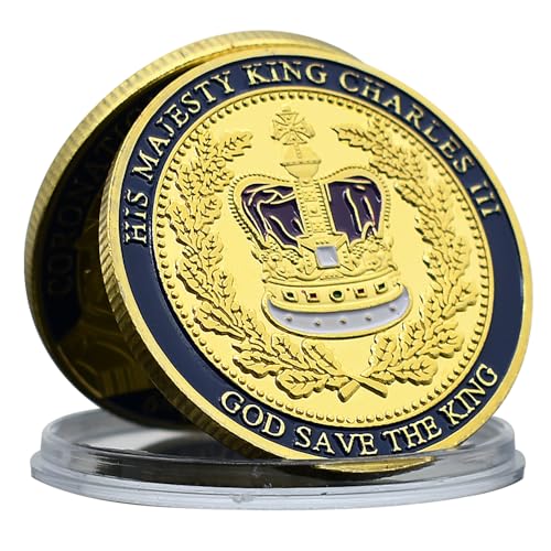 Britischer König Charles III Herausforderung Münze God Save The King Metallmedaille Kunst Handwerk Souvenir Britischer König Charles III Herausforderung Münze God Save The King Metallmedaille Kunst Handwerk Souvenir von Mercollection