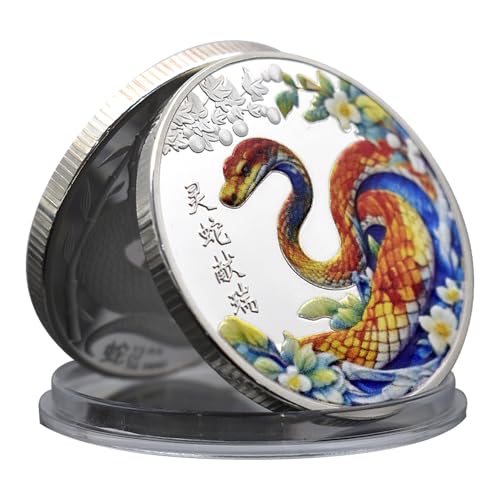 Neue 2025 Chinesische Schlangenjahr-Herausforderung Münze Metallmedaille Handwerk Glückstiersammlung Gedenkmünze Neue 2025 Chinesische Schlangenjahr-Herausforderung Münze Metallmedaille Handwerk Glückstiersammlung Gedenkmünze von Mercollection