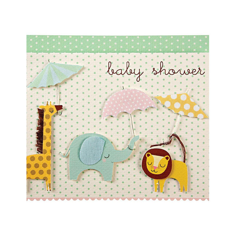 Geburtskarte BABY SHOWER JUNGLE in bunt von Meri Meri