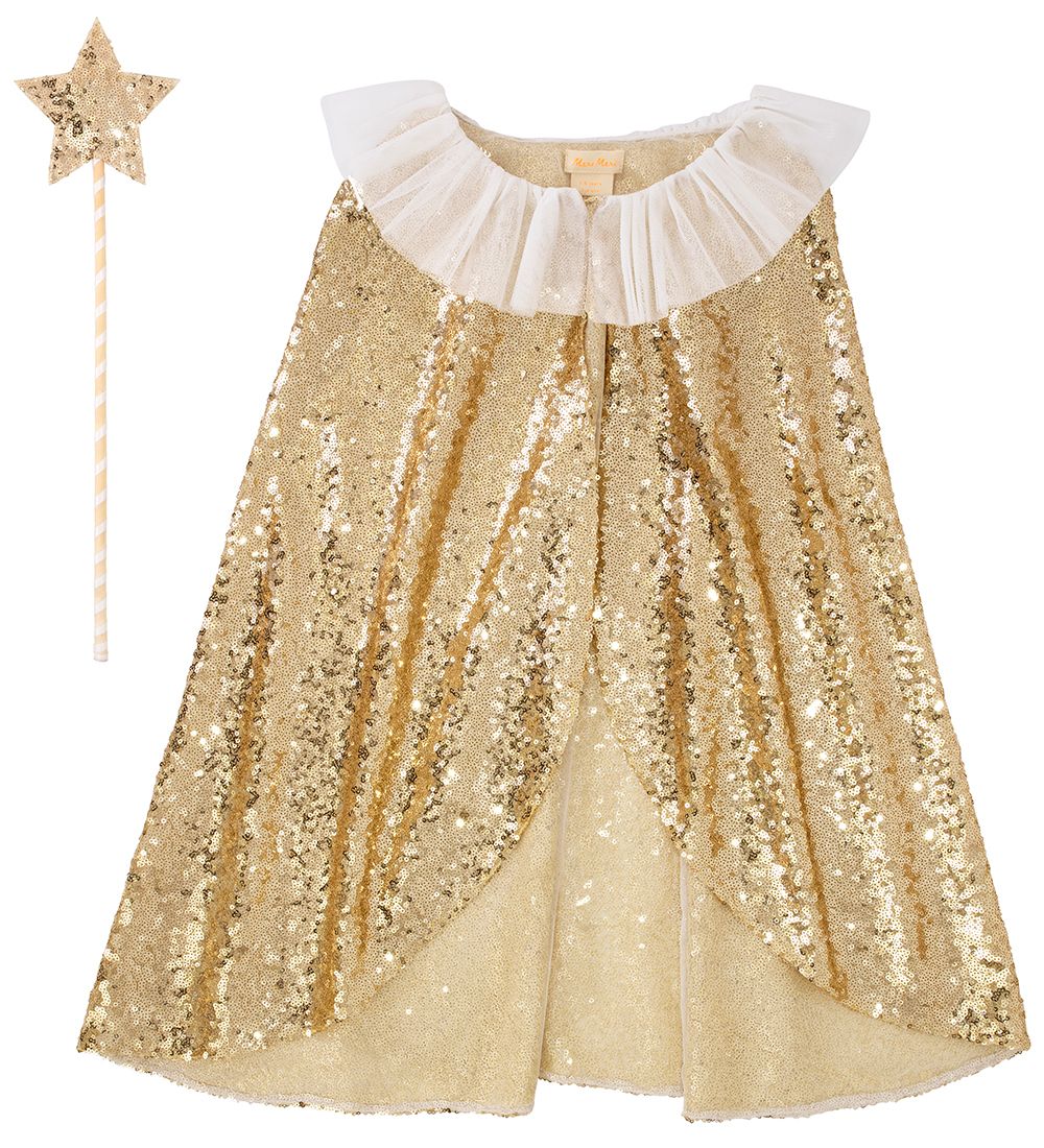 Meri Meri Kostüm - Umhang m. Zauberstab - Goldpaletten - Meri Meri - One Size - Kostüme Meri Meri Kostüm - Umhang m. Zauberstab - Goldpaletten - Meri Meri - One Size - Kostüme von Meri Meri