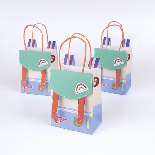 Meri Meri Outdoor Adventures Rucksack-Partytüten (8 Stück), Partygeschenktüten, Mini-Rucksackgurte, wiederverwendbar von Meri Meri