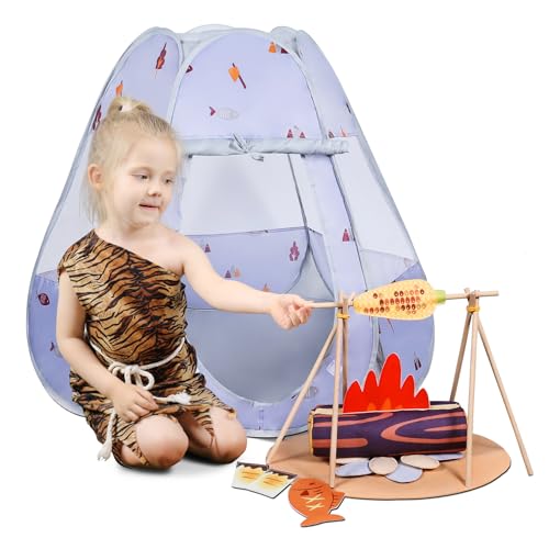 Meribbit Kindercamping Set, Outdoor Spielzeug für Kinder mit Zelt und Grillspielzeug – Camping Spielzeug Set für Kinder mit Plüsch-Fisch, Mais, Holzstäbchen und Camping Zubehör für Outdoor Abenteuer Meribbit Kindercamping Set, Outdoor Spielzeug für Kinder mit Zelt und Grillspielzeug – Camping Spielzeug Set für Kinder mit Plüsch-Fisch, Mais, Holzstäbchen und Camping Zubehör für Outdoor Abenteuer von Meribbit