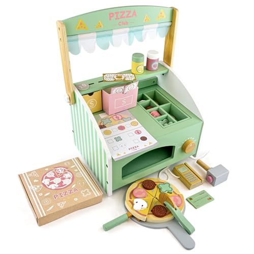 MERKAN, Pizza-Backset, für Kinder, Holz Pizzaöfen, Pizzastücke, versch. Zutatenpflaster, Pizzamesser, bewegliches Pizzamesser Holz, Terminal und Karte MERKAN, Pizza-Backset, für Kinder, Holz Pizzaöfen, Pizzastücke, versch. Zutatenpflaster, Pizzamesser, bewegliches Pizzamesser Holz, Terminal und Karte von Merkan