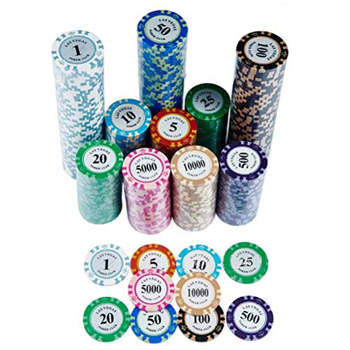 Merkts Pokerchips, 100 Stück Pokerchips, Pokerspiele, Zubehör, digitale Chips, Lernzähler, Disks, Bingo-Chips, Zähler, Mini-Poker-Chips, Spielsteine von Merkts