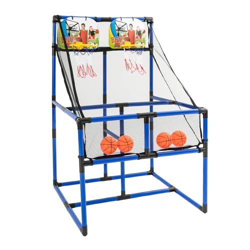 Mermajestic Doppel-Basketballkörbe, Mini-Basketballkörbe für Kinder, 3 in 1 Double Shooting Arcade Game, Doppel-Basketballkörbe für Kinder, Sportspielzeug für drinnen und drauß Mermajestic Doppel-Basketballkörbe, Mini-Basketballkörbe für Kinder, 3 in 1 Double Shooting Arcade Game, Doppel-Basketballkörbe für Kinder, Sportspielzeug für drinnen und drauß von Mermajestic