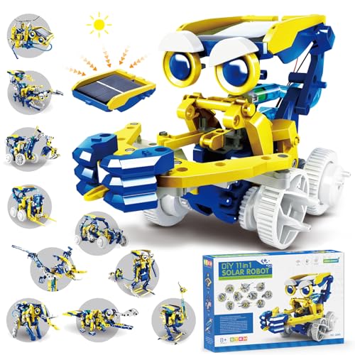 Solar-Roboter Spielzeug für Kinder, 11 in 1 Roboter-Solarrobotik, intelligent, Lernspiele, für den Außenbereich, wissenschaftliche Experimente, Geschenk für Weihnachten, Geburtstag, für Jungen und von Mermoe