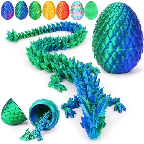 Merrwon 3D-Gedruckter Drache (28,5 cm) mit Drachenei - Oster-Spielzeug und Deko, Laserdunkelgrün Merrwon 3D-Gedruckter Drache (28,5 cm) mit Drachenei - Oster-Spielzeug und Deko, Laserdunkelgrün von Merrwon
