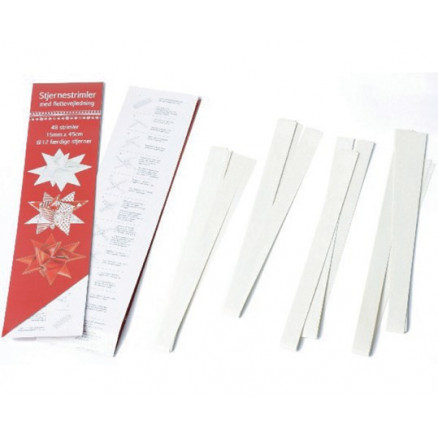 Fröhliche Stern-Streifen Creme 45cm 15mm - 48 Stück von Merry