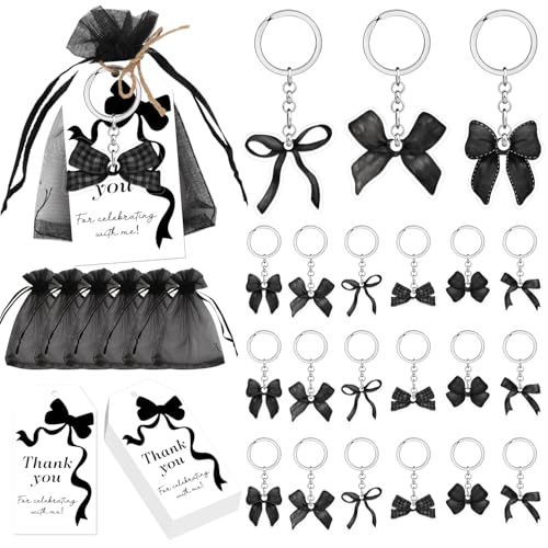 Schwarze Schleife, Partyzubehör, Kokette, Geburtstagsdekorationen, schwarz, Schleifen-Thema, Schlüsselanhänger, Geschenktüten, Dankeschön-Tags mit Schnur für Mädchen, Geburtstag Schwarze Schleife, Partyzubehör, Kokette, Geburtstagsdekorationen, schwarz, Schleifen-Thema, Schlüsselanhänger, Geschenktüten, Dankeschön-Tags mit Schnur für Mädchen, Geburtstag von Merrystorm