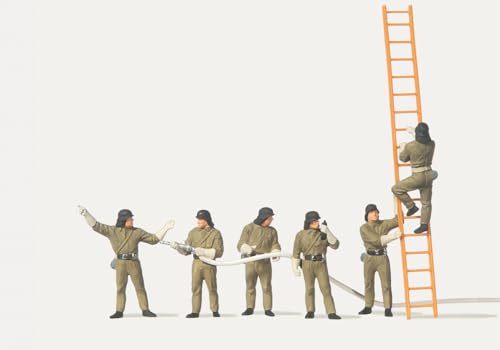 Merten 0212545 German Firemen (6) with Ladder Figure Set von Merten