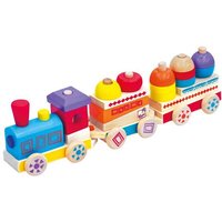 Bino 82144 - Bunter Holzzug, Maxi, Steckspiel, Formen, Farben von Mertens GmbH