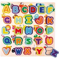 Bino 70252 - Englisches Alphabet mit Tieren, Puzzle, Bunt von Mertens