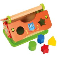 Bino 72439 - Steckspiel, Holzhaus, Formen, Motorik von Mertens