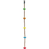 Bino 82742 - Kletterseil mit bunten Holztritten, Länge: 195 cm, Traglast: 270 kg von Mertens