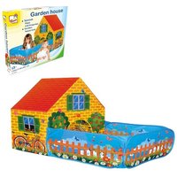Bino 82816 - Garden house Spielzelt, Spielhaus mit Vorgarten, mit Pop-Up-System, 150x110x90cm, Kinderzelt von Mertens