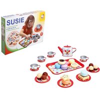 Bino 83399 - Kinder-Teeservice-Set Susie, Kinder-Geschirr-Set, 31-teilig von Mertens