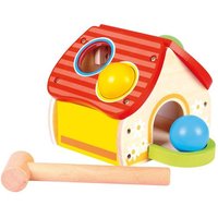 Bino 84199 - Klopfhaus, Spielzeug, natur/bunt von Mertens GmbH