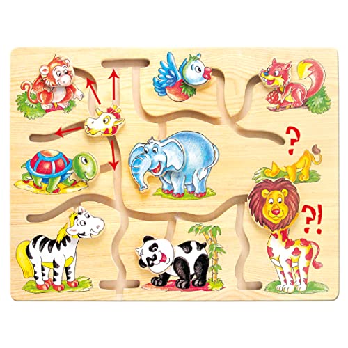 Bino & Mertens 88096 Motorikspiel Africa, Spielzeug für Kinder ab 3 Jahre, Kinderspielzeug (Holzspielzeug mit verschiedenen Tiermotiven, Schiebepuzzle zur Förderung der Motorik & Hand-Augen-Koordination), Mehrfarbig Bino & Mertens 88096 Motorikspiel Africa, Spielzeug für Kinder ab 3 Jahre, Kinderspielzeug (Holzspielzeug mit verschiedenen Tiermotiven, Schiebepuzzle zur Förderung der Motorik & Hand-Augen-Koordination), Mehrfarbig von Bino world of toys