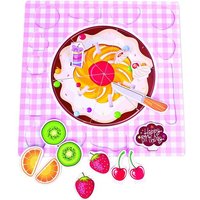 Bino 88121 - Obstkuchen, Geburtstags-Kuchen, Puzzle, 20-teilig von Mertens GmbH