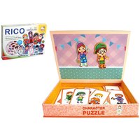 Bino 88126 - Genius Kid, Figuren-Puzzle Rico, Character-Puzzle, magnetisch, 95-teilig von Mertens