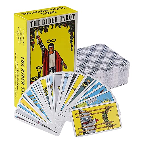 Waite Tarotkarten für Anfänger - 78 Rider Tarot Cards mit Ratgeber für Schicksals Weissagung, Kartenspiele für Partys, Geeignet für Anfänger & erfahrene Spieler, Geheimnisvolles Geschenk für Freund von Koolkasa