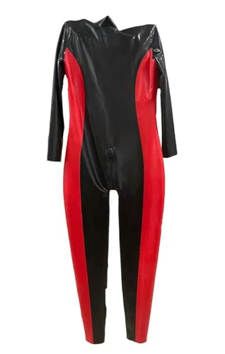 MesKeL Latex Catsuit Rot und Schwarz   Anzug Sexy Anzug Uniform Bodysuit 0,4mm -Andere-L von MesKeL