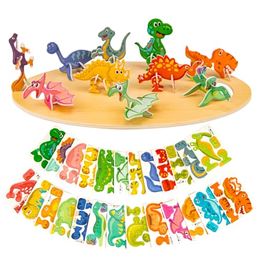 3D-Puzzles für Teenager,25-teiliges pädagogisches Cartoon-3D-Puzzle-Kit,3-D-Puzzle-Set für Teenager konstruierbar, lustige Kunsthandwerks-Geburtstagsgeschenke für Jugendliche,Dinosaurier 3D-Puzzles für Teenager,25-teiliges pädagogisches Cartoon-3D-Puzzle-Kit,3-D-Puzzle-Set für Teenager konstruierbar, lustige Kunsthandwerks-Geburtstagsgeschenke für Jugendliche,Dinosaurier von Meschett