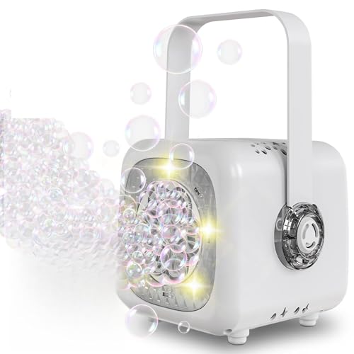 Mesen Automatische Seifenblasenmaschine, Blasenmacher, 6 Löchers Automatic Bubble Maker with Light Music, Tragbare Blasenmaschine für Kinder for Wedding, Birthday, Stage, Party, Children Gift Mesen Automatische Seifenblasenmaschine, Blasenmacher, 6 Löchers Automatic Bubble Maker with Light Music, Tragbare Blasenmaschine für Kinder for Wedding, Birthday, Stage, Party, Children Gift von Mesen