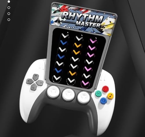 Mesen Rhythmus-Spielmaschine für Kinder, Music Rhythm Game Machine, Quick Push Popular Games Master, Handheld Puzzle Spielkonsole mit Musik und Lichtern für Kinder im Alter von 3–12 Jahren (Grau) von Mesen