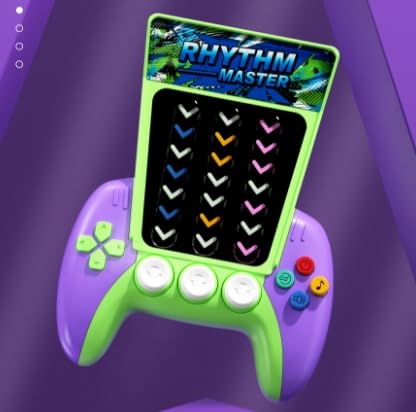 Mesen Rhythmus-Spielmaschine für Kinder, Music Rhythm Game Machine, Quick Push Popular Games Master, Handheld Puzzle Spielkonsole mit Musik und Lichtern für Kinder im Alter von 3–12 Jahren (Lila) von Mesen