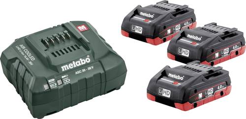 Metabo Basic-Set 3 x LiHD 4.0Ah 685132000 Werkzeug-Akku und Ladegerät 18V 4.0Ah LiHD von Metabo