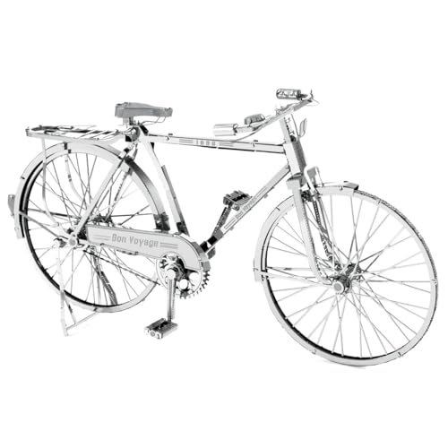 Fascinations ICX020 - Metal Earth ICONX 502903 - Bon Voyage Bicycle, lasergeschnittener 3D-Konstruktionsbausatz, 2 Metallplatinen, ab 14 Jahren von Metal Earth