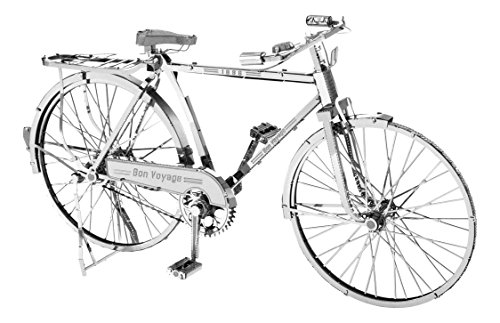 Fascinations ICX020 - Metal Earth ICONX 502903 - Bon Voyage Bicycle, lasergeschnittener 3D-Konstruktionsbausatz, 2 Metallplatinen, ab 14 Jahren von Metal Earth