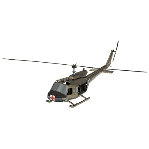 Fascinations ME1003 Metal Earth Metallbausätze - Hubschrauber Helicopter Huey UH-1, lasergeschnittener 3D-Konstruktionsbausatz, 3D Metall Puzzle, DIY Modellbausatz mit 2.25 Metallplatine, ab 14 Jahre von Metal Earth