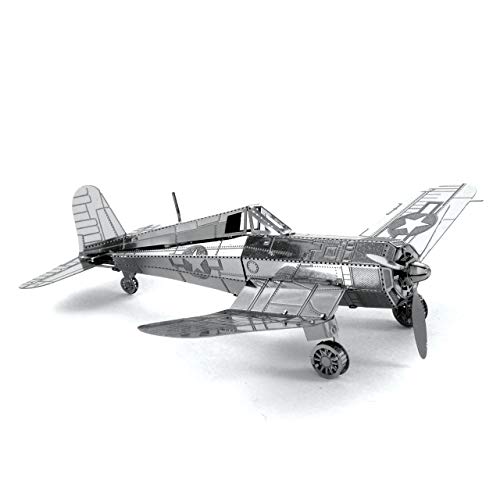 Fascinations MMS035 Metal Earth Metallbausätze - Kampfflugzeug Vought F4U Corsair, lasergeschnittener 3D-Konstruktionsbausatz, 3D Metall Puzzle, DIY Modellbausatz mit 1 Metallplatine, ab 14 Jahre Fascinations MMS035 Metal Earth Metallbausätze - Kampfflugzeug Vought F4U Corsair, lasergeschnittener 3D-Konstruktionsbausatz, 3D Metall Puzzle, DIY Modellbausatz mit 1 Metallplatine, ab 14 Jahre von Metal Earth