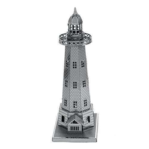 Metal Earth Fascinations MMS040 Metallbausätze - Leuchtturm Lighthouse, lasergeschnittener 3D-Konstruktionsbausatz, 3D Metall Puzzle, DIY Modellbausatz mit 1 Metallplatine, ab 14 Jahre von Metal Earth