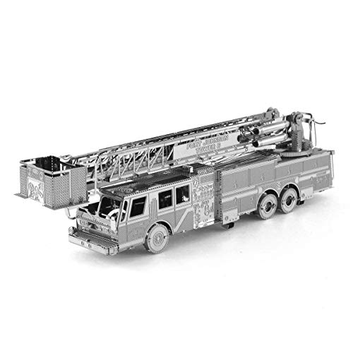 Metal Earth Fascinations MMS115 Metallbausätze - Feuerwehrauto Löschfahrzeug Fire Truck, lasergeschnittener 3D-Konstruktionsbausatz, 3D Metall Puzzle, DIY Modellbausatz, 2 Metallplatinen, ab 14 Jahre von Metal Earth