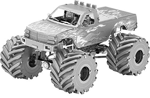 Fascinations MMS216 Metal Earth Metallbausätze - Geländewagen Monster Truck, lasergeschnittener 3D-Konstruktionsbausatz, 3D Metall Puzzle, DIY Modellbausatz mit 3 Metallplatinen, ab 14 Jahre von Metal Earth