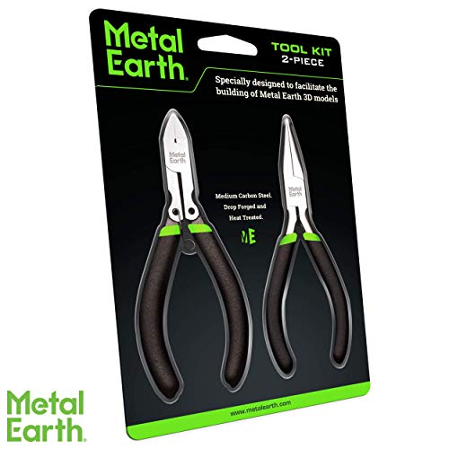 Fascinations MMT002 Metal Earth Metallbausätze -Tool Kit Zangen-Set, (2-teilig), je 1 Seitenschneider, Nadelzange, präzises Arbeiten, erleichtert Zusammenbau von Metal Earth Modellen von Metal Earth