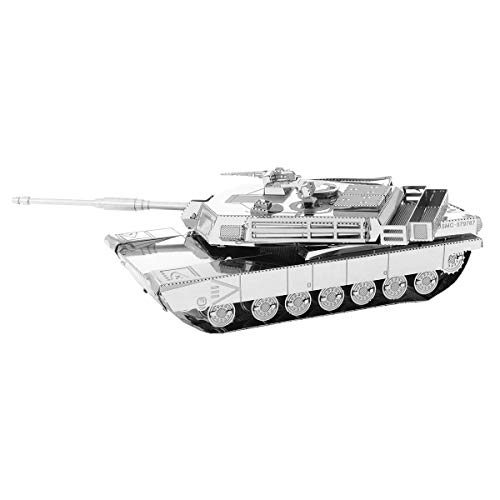 Fascinations MMS206 - Metal Earth 502459 - M1 Abrams Panzer, lasergeschnittener 3D-Konstruktionsbausatz, Modellbausatz, Metall Puzzle, 3D Metall Modell, 2 Metallplatinen, ab 14 Jahren von Metal Earth