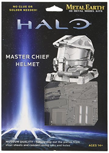 Fascinations Metal Earth MMS290 - 502694, Halo Master Chief Helmet, Konstruktionsspielzeug, 1 Metallplatine, ab 14 Jahren von Metal Earth