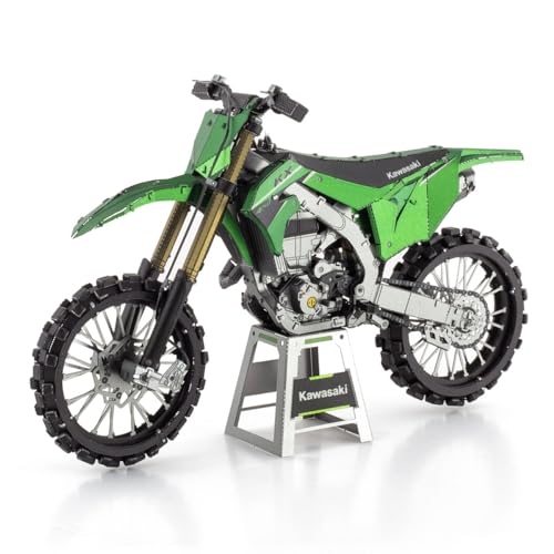Fascinations Metal Earth Metallbausätze - Motorrad Kawasaki KX450 Dirt Bike, lasergeschnittener 3D-Konstruktionsbausatz, 3D Metall Puzzle, DIY Modellbausatz mit 2.5 Metallplatinen, ab 14 Jahre Fascinations Metal Earth Metallbausätze - Motorrad Kawasaki KX450 Dirt Bike, lasergeschnittener 3D-Konstruktionsbausatz, 3D Metall Puzzle, DIY Modellbausatz mit 2.5 Metallplatinen, ab 14 Jahre von Metal Earth