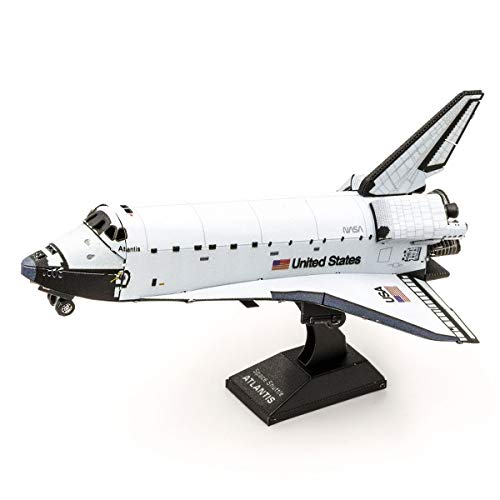 Metal Earth Fascinations MMS211A Metallbausätze - NASA Raumfahrt Space Shuttle Atlantis, lasergeschnittener 3D-Konstruktionsbausatz, 3D Metall Puzzle, DIY Modellbausatz, 2 Metallplatinen, ab 14 Jahre von fascinations