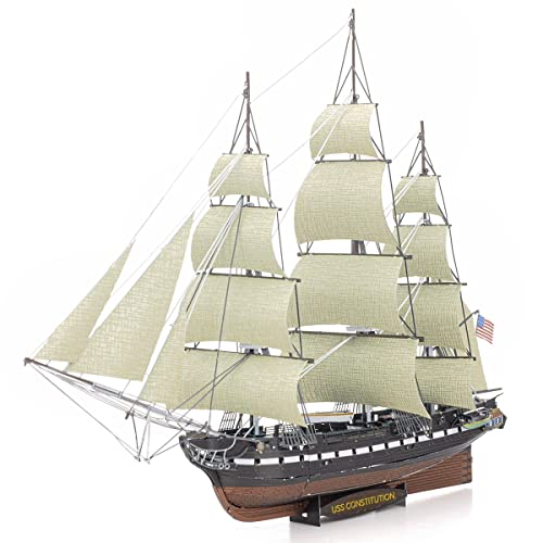 Fascinations PS2002 Metal Earth Metallbausätze - Kriegsschiff USS Constitution, lasergeschnittener 3D-Konstruktionsbausatz, 3D Metall Puzzle, DIY Modellbausatz mit 2.25 Metallplatinen, ab 14 Jahre Fascinations PS2002 Metal Earth Metallbausätze - Kriegsschiff USS Constitution, lasergeschnittener 3D-Konstruktionsbausatz, 3D Metall Puzzle, DIY Modellbausatz mit 2.25 Metallplatinen, ab 14 Jahre von Metal Earth