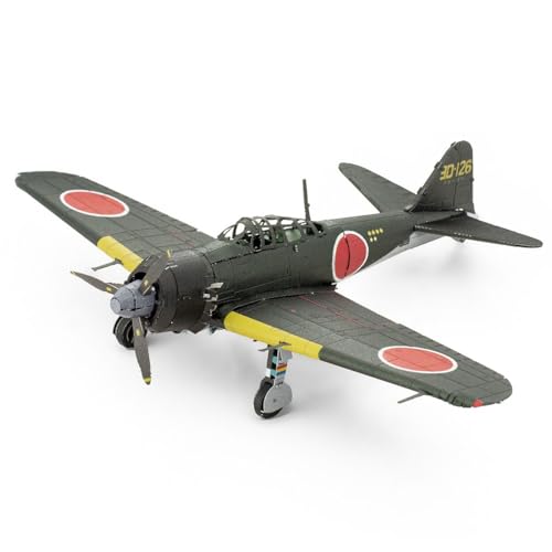 Fascinations ME1005 Metal Earth Metallbausätze - Jagdflugzeug Mitsubishi Zero, lasergeschnittener 3D-Konstruktionsbausatz, 3D Metall Puzzle, DIY Modellbausatz mit 2 Metallplatinen, ab 14 Jahre Fascinations ME1005 Metal Earth Metallbausätze - Jagdflugzeug Mitsubishi Zero, lasergeschnittener 3D-Konstruktionsbausatz, 3D Metall Puzzle, DIY Modellbausatz mit 2 Metallplatinen, ab 14 Jahre von Metal Earth