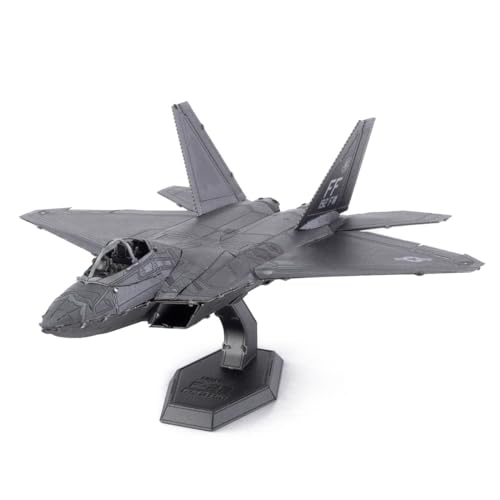Metal Earth Fascinations Metallbausätze - Flugzeug Jäger F-22 Raptor, lasergeschnittener 3D-Konstruktionsbausatz, 3D Metall Puzzle DIY Modellbausatz 3 Metallplatinen, ab 14 Jahre Metal Earth Fascinations Metallbausätze - Flugzeug Jäger F-22 Raptor, lasergeschnittener 3D-Konstruktionsbausatz, 3D Metall Puzzle DIY Modellbausatz 3 Metallplatinen, ab 14 Jahre von Metal Earth