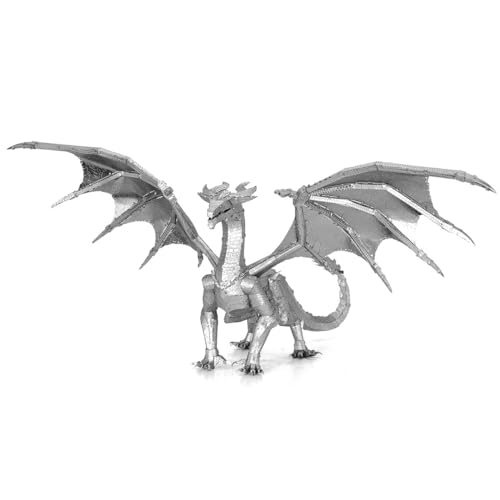 Fascinations PS2012 Metal Earth Metallbausätze - Fantasy Silber Drache Steel Dragon, lasergeschnittener 3D-Konstruktionsbausatz, 3D Metall Puzzle, DIY Modellbausatz mit 3.5 Metallplatinen, ab 14 Jahre Fascinations PS2012 Metal Earth Metallbausätze - Fantasy Silber Drache Steel Dragon, lasergeschnittener 3D-Konstruktionsbausatz, 3D Metall Puzzle, DIY Modellbausatz mit 3.5 Metallplatinen, ab 14 Jahre von Metal Earth